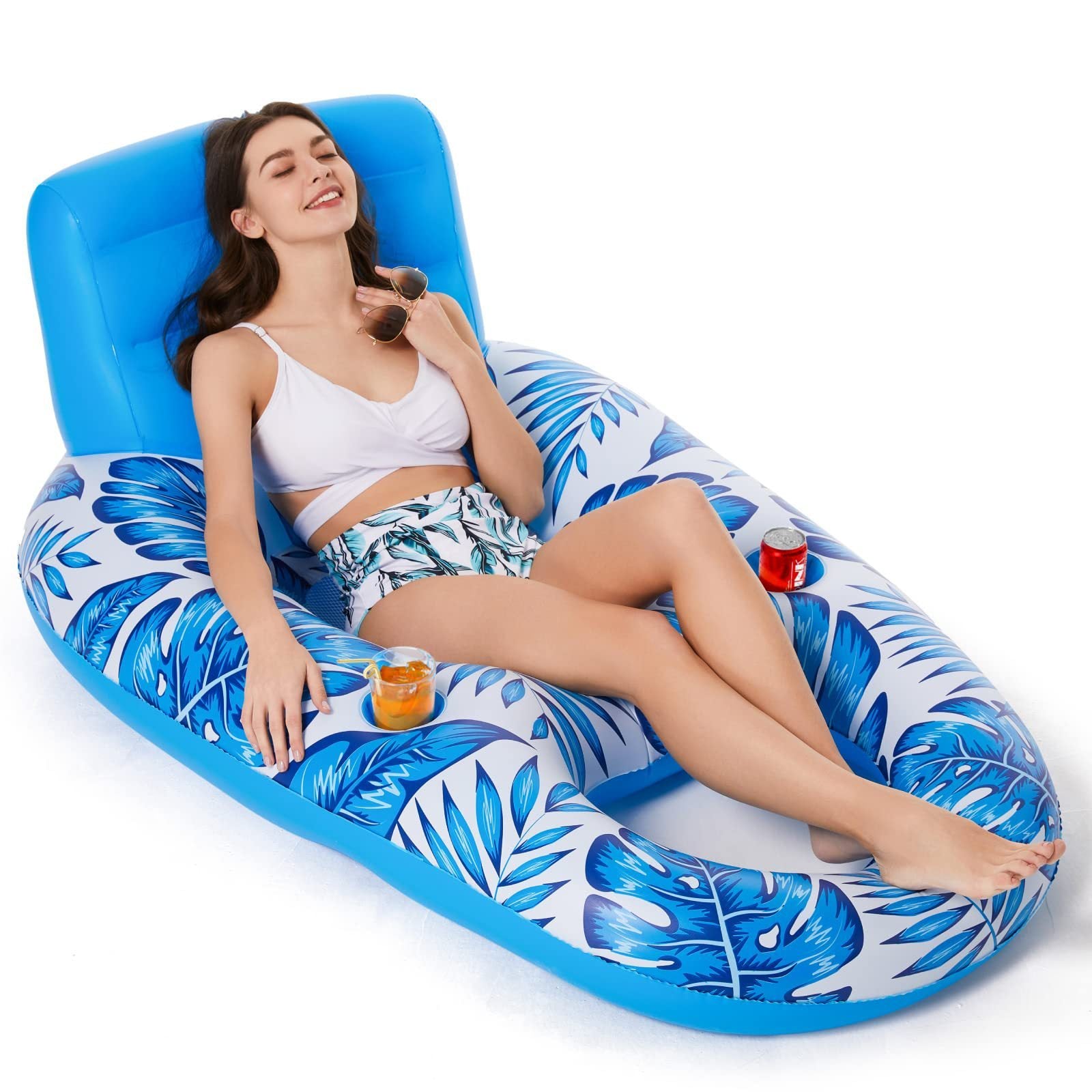 Recliner Multifunctional Swim Ring Water Inflatable Floating Row