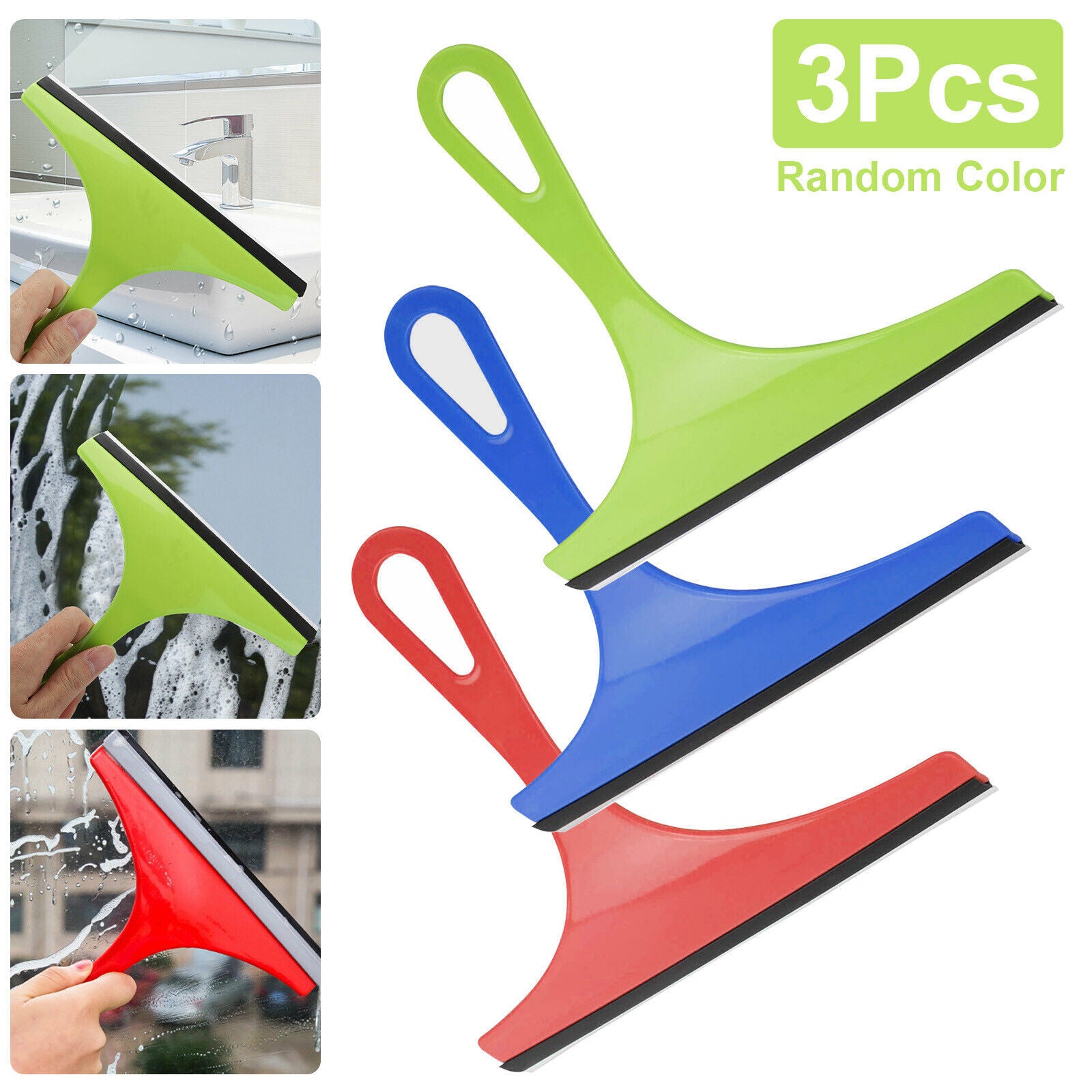 3-in-1 Glass Window Cleaner Squeegee