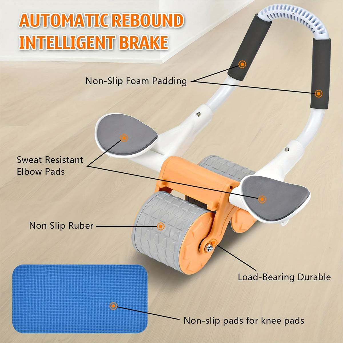 Automatic Rebound Abdominal Wheel Ab Roller/Elbow Support