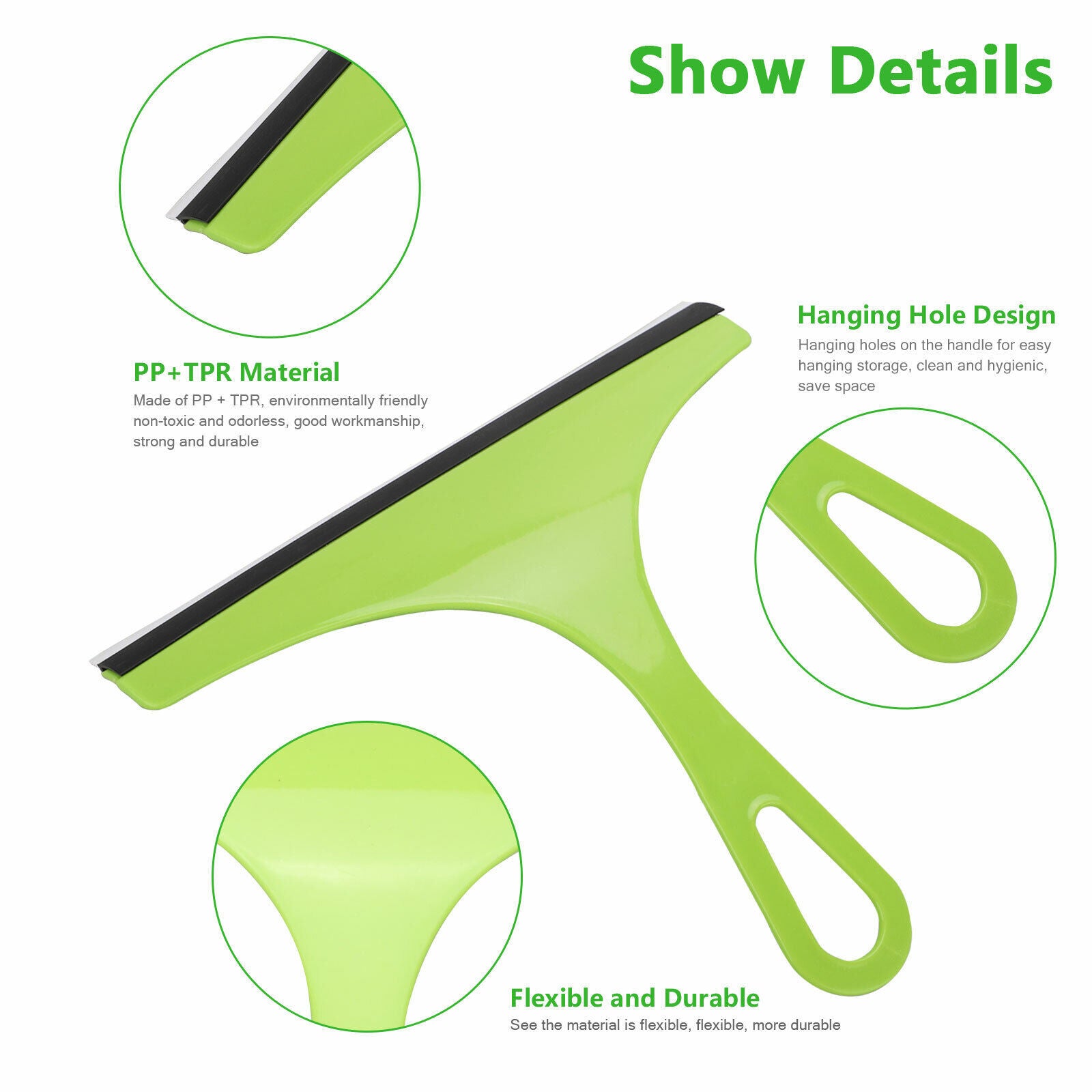 3-in-1 Glass Window Cleaner Squeegee